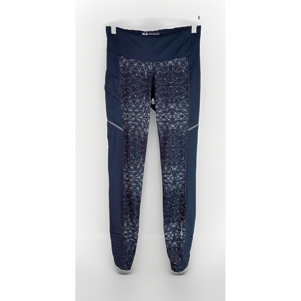 Sugoi Women's S Gray Geometric Compression Bike Cycling Ignite Tight